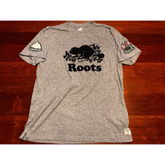 Roots Other - Medium Roots Of Canada T Shirt Logo Gray Lake Lanier